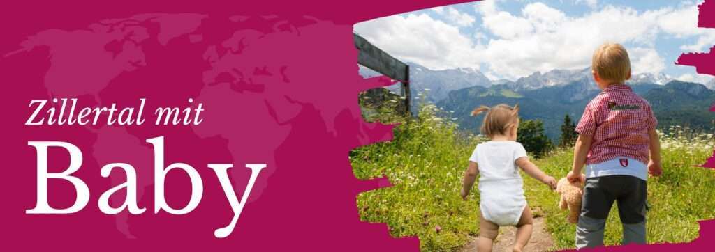 Zwei Kleinkinder genießen den Urlaub im Zillertal