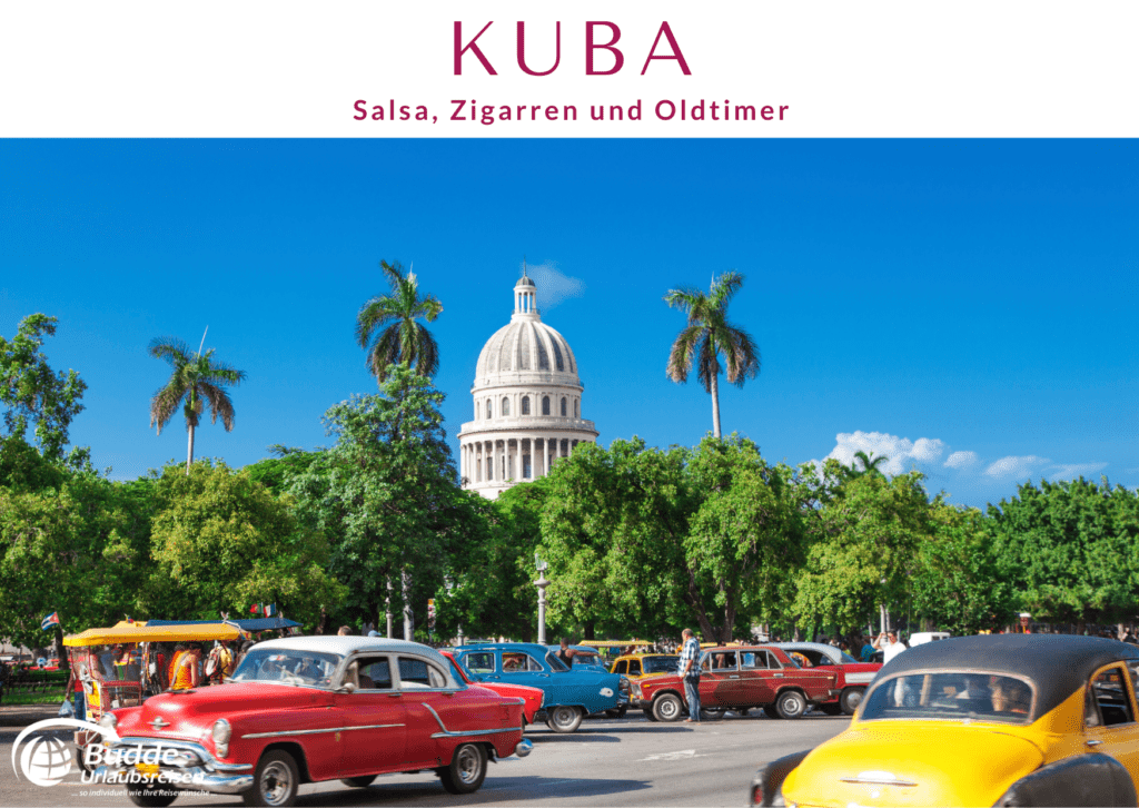 Karibikurlaub auf Kuba - Oldtimer vor dem Capitolio in Havanna