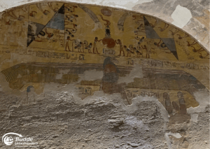 Ägypten Urlaub: Wandmalerei im Grab von Merenptah mit ägyptischen Hieroglyphen und Symbolen. - buchbar im Reisebüro Budde Urlaubseisen