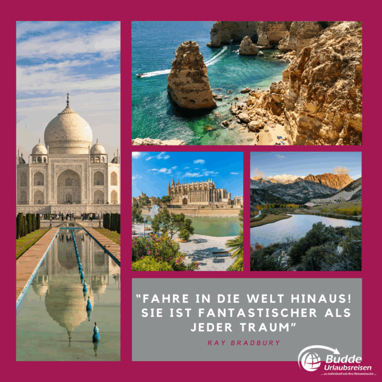 Taj Mahal und Traumstrände – jetzt Buchung für deine Indien- und Portugalreise bei Budde Urlaubsreisen