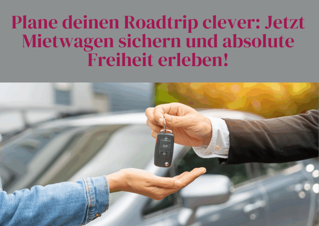 Ein Autovermieter übergibt Autoschlüssel an eine Person, im Hintergrund ein geparktes Auto – Symbolbild für Mietwagen günstig buchen.
